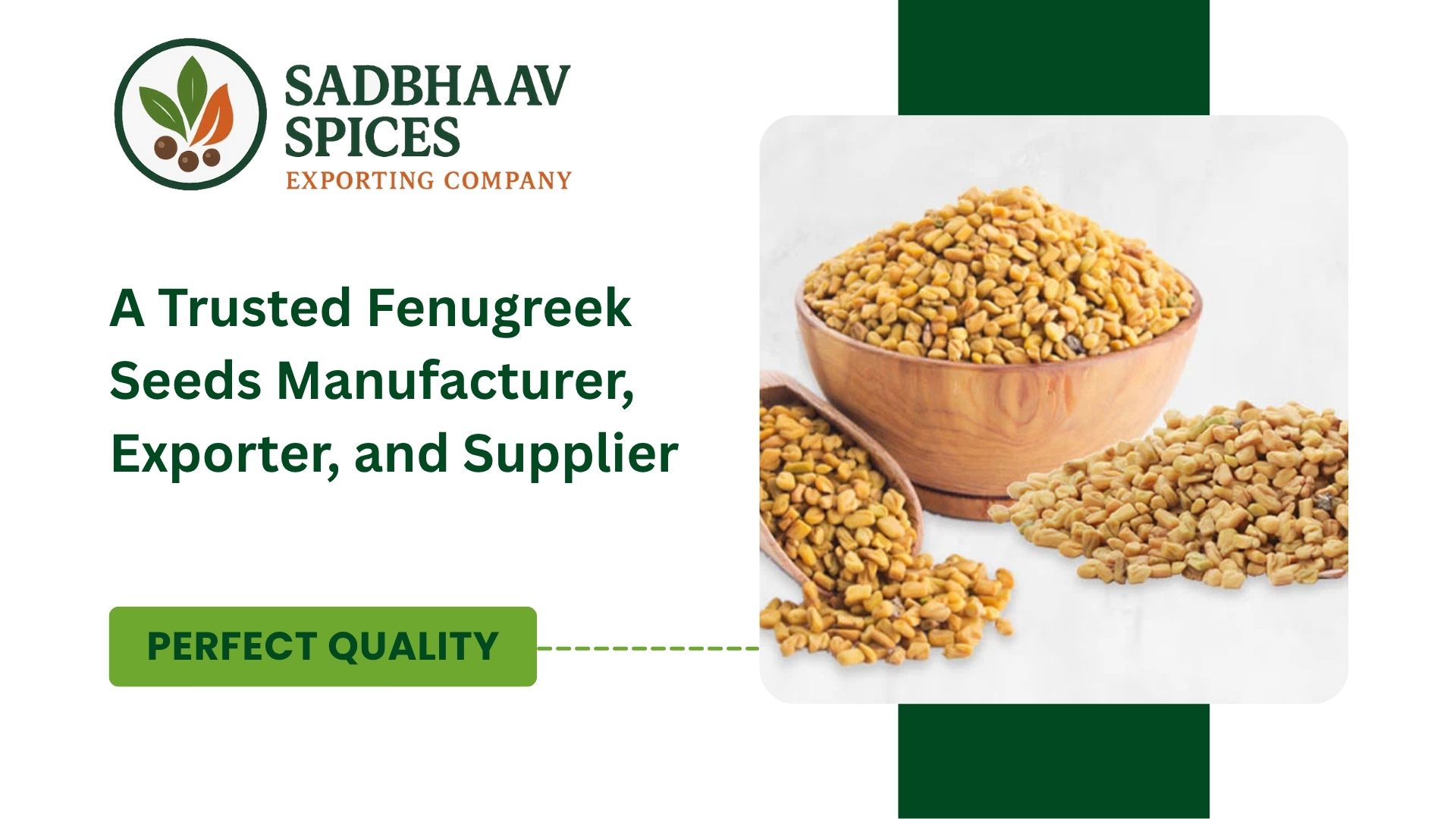 A Trusted Fenugreek Seeds Manufacturer, Exporter, and Supplier